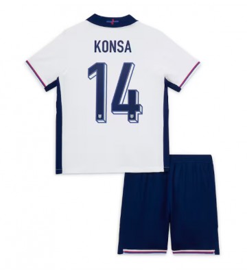 England Ezri Konsa #14 Hemmakläder Barn EM 2024 Kortärmad (+ Korta byxor)